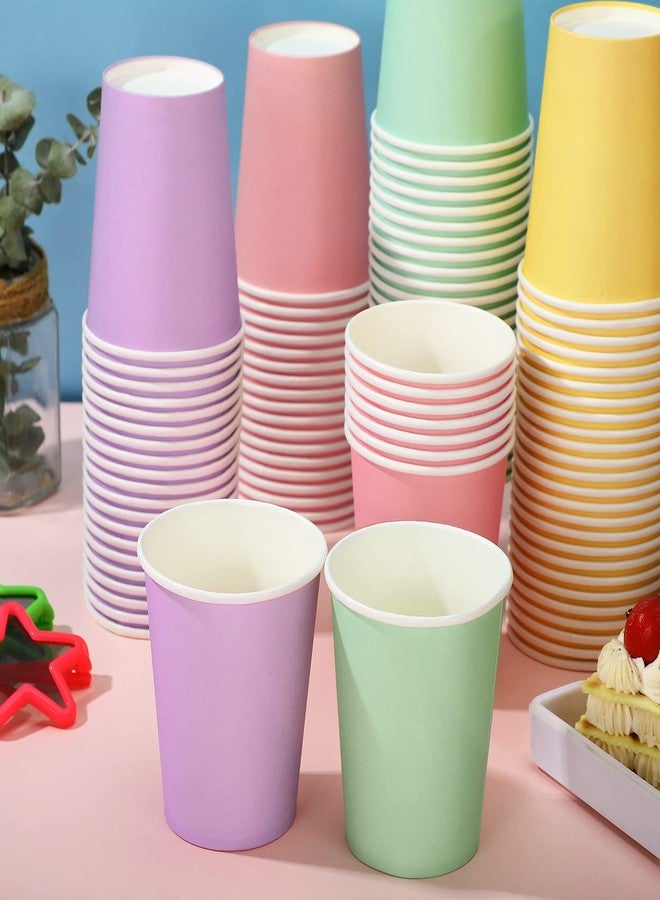 Funtery 100 Pcs Paper Cups Designed Hot Cocoa Pastel Cup Family Party Supplies Disposable Bottle for Hot Cold Drinks Coffee Easter Holidays Celebration(Muticolor,9 oz) - Image 2